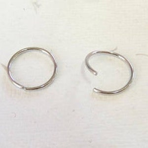 Lavender Opal Beaded Cartilage Hoop, Septum Nose Ring Hoop, Helix Daith Orbital Piercing, Seamless Hoops, Opal Body Jewelry image 8