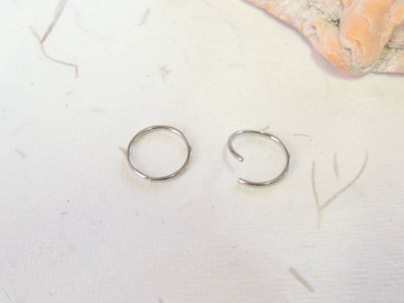 20g Endless Hoops Wire Wrapped Beaded Cartilage Hoop Earring Tragus Helix Orbital Hoop Earring Nose Hoop