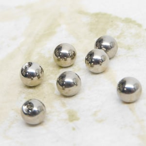 14g Replacement Ball for Belly Rings Industrial Bars, Stainless Steel Ball Top, Body Jewelry Supplies, Externally Threaded Ball Top