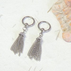Tassel Nipple Rings, CBR Captive Nipple Rings, 14g 16g Nipple Rings, Nipple Rings, Nipple Jewelry