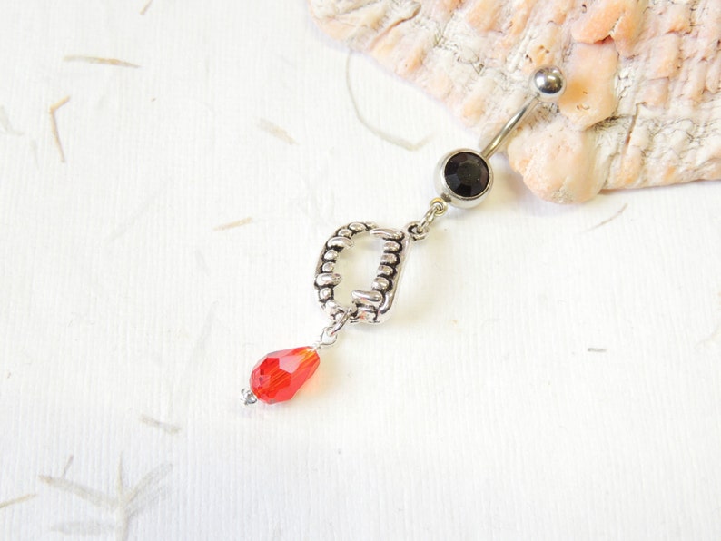 Vampire Belly Ring You Choose Barbell Color Belly Button - Etsy
