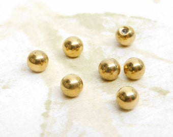 14g Gold Replacement Ball for Belly Rings Industrial Bars, Belly Ring Ball Top, Body Jewelry Supplies, Externally Threaded Ball Top