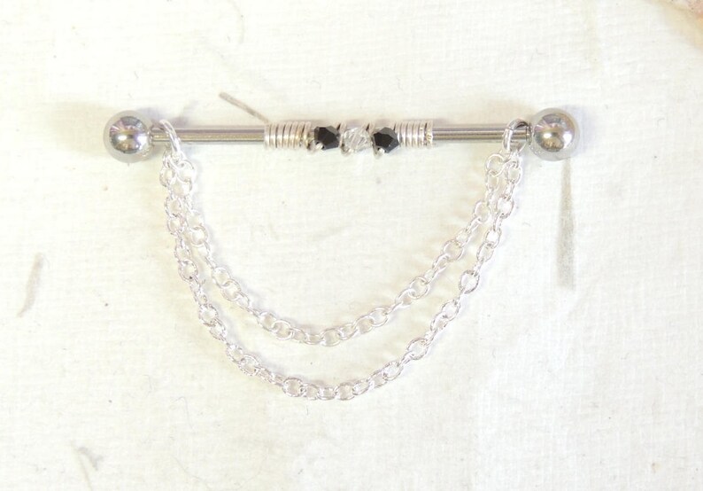 Chain Industrial Barbell With Wire Wrapped Bar Industrial Etsy