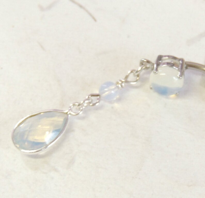 Opalite Teardrop Belly Button Ring Teardrop Belly Ring - Etsy