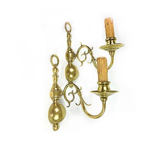 Large French Country bronze PAIR Wall Lights Wall  Sconces/wired