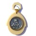 Tatiana reviewed Crib Cradle Protector Charm French Raphael Angel Putti  Bakelite celluloid Metal Medallion 1930's  -  still with original price tag