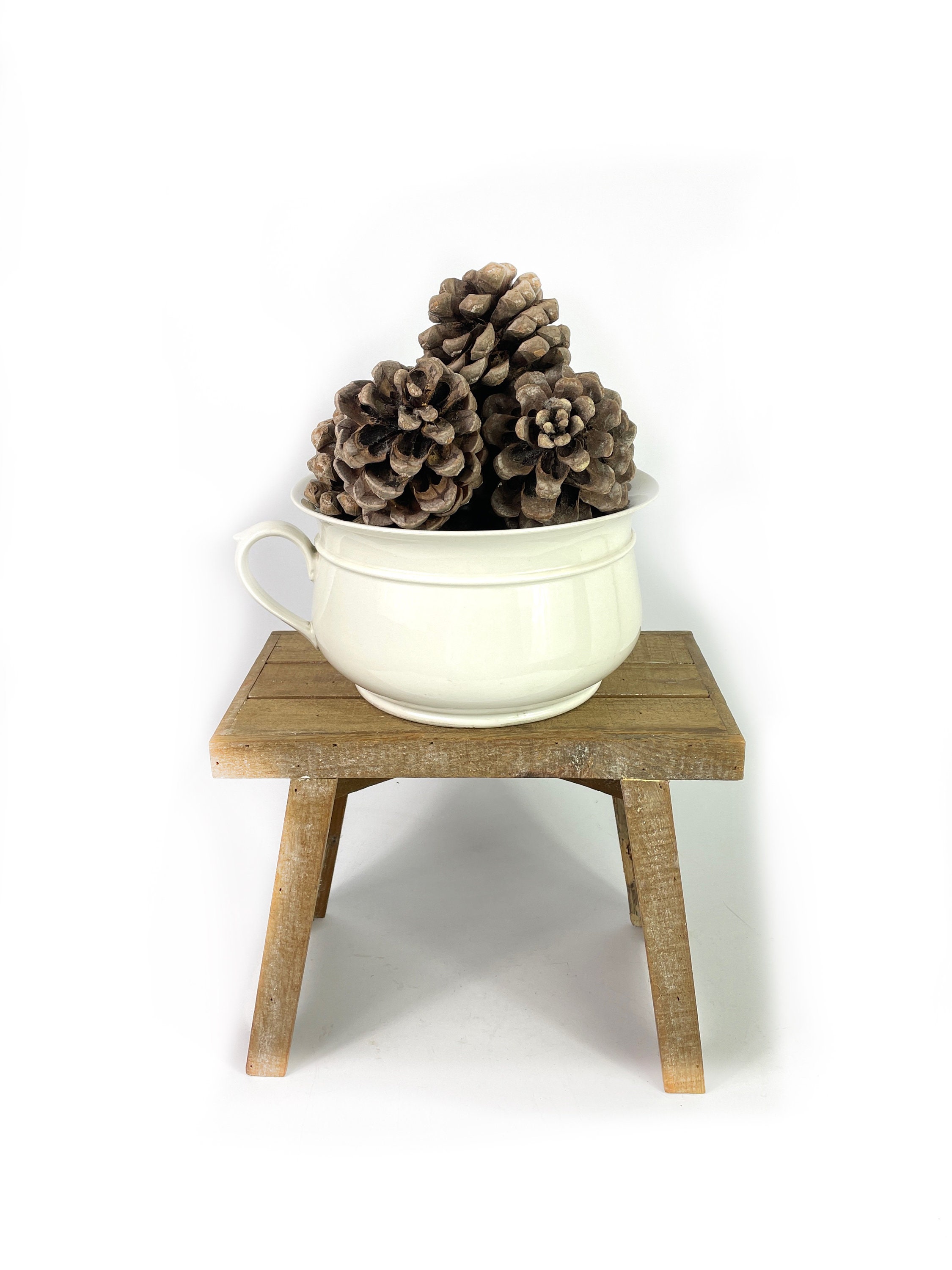 Bathroom French antique Ironstone Limoges Chamber Pot 1900's Perfect