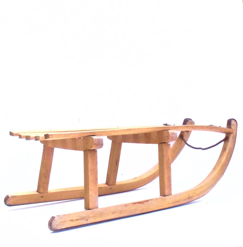 French Vintage Davos Wooden Sleigh Sledge Sled Great Display | Etsy