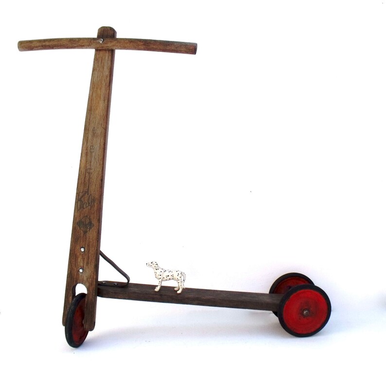 vintage wooden scooter