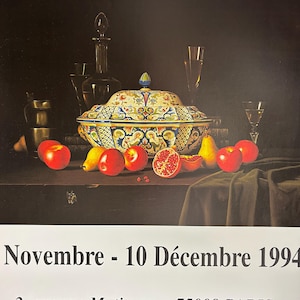 Vintage French genuine exhibition poster Jean claude Chauray Paris