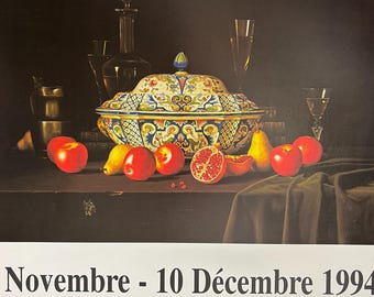 Cartel de exposición francés auténtico de época, Jean Claude Chauray, París