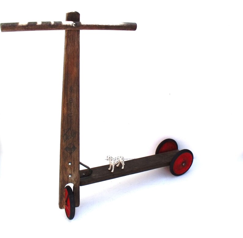 vintage wooden scooter