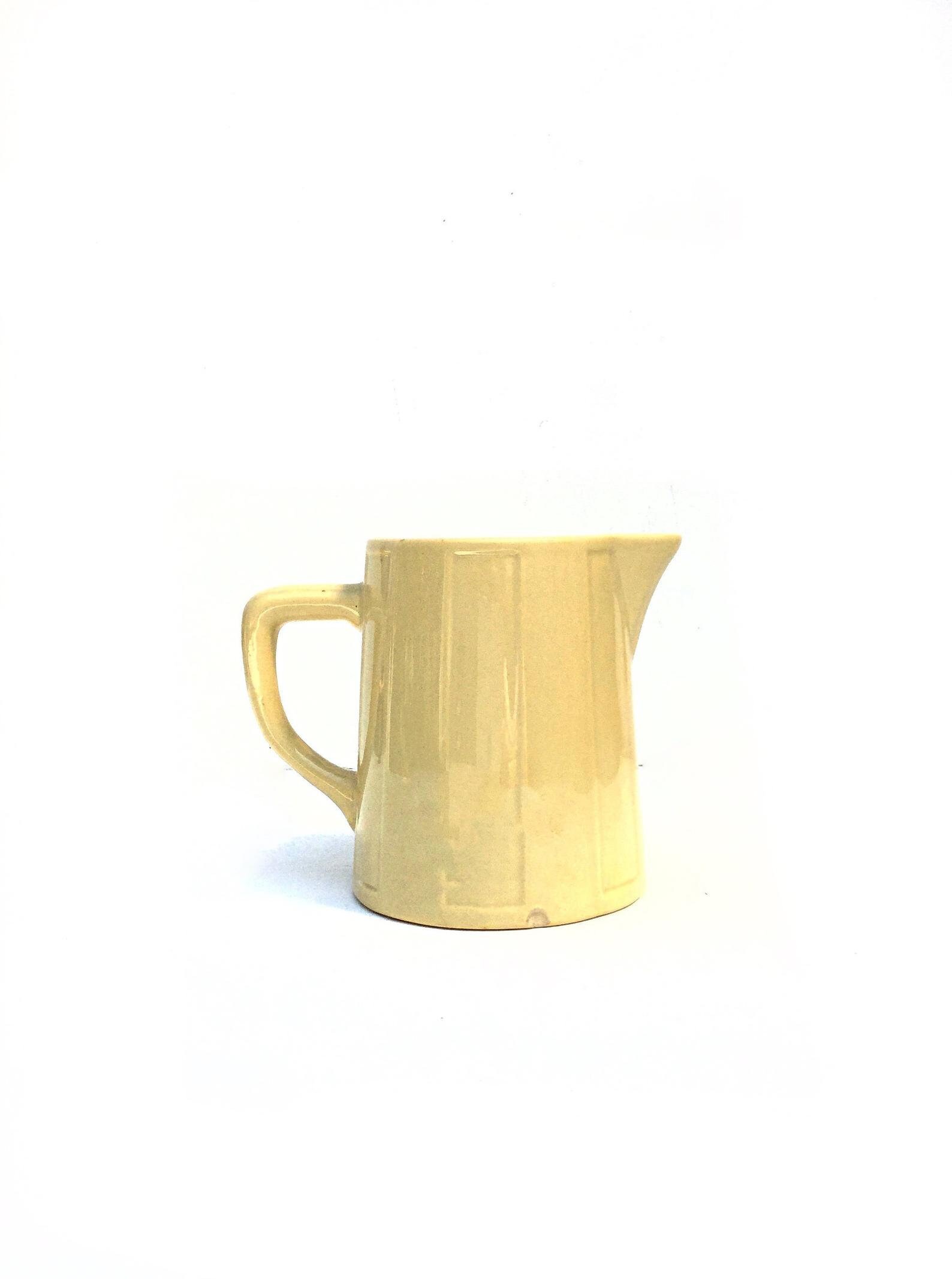 Français Salins Vintage 1 Litre Céramique Jug Buttermilk Cream Kitchenalia /Vase/Retro Kitchen