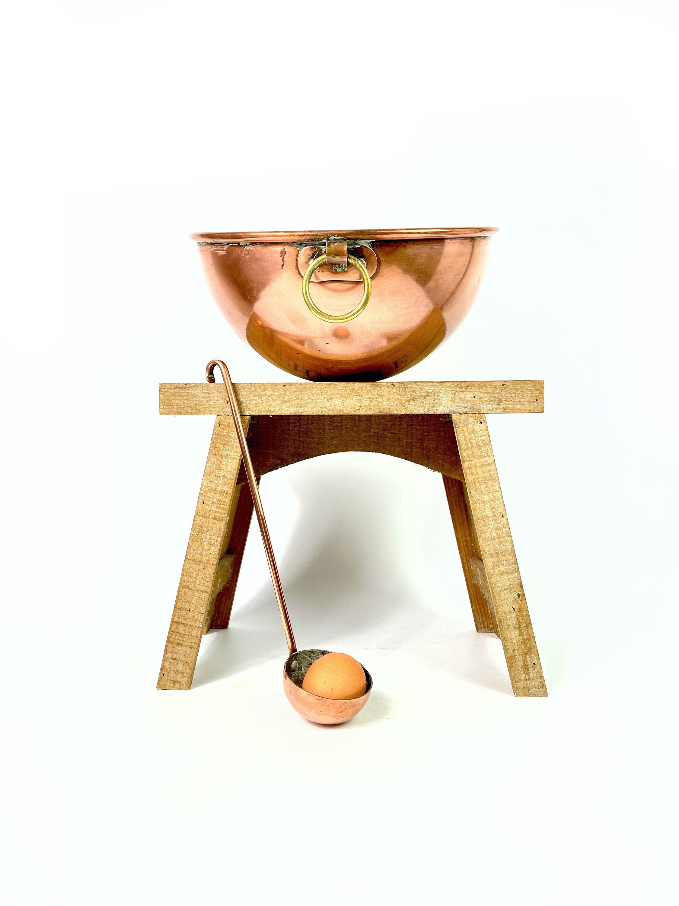 Français Vintage Copper Meringue Egg Bowl & Ladle -Cook's Delight /stylish Country Kitchen