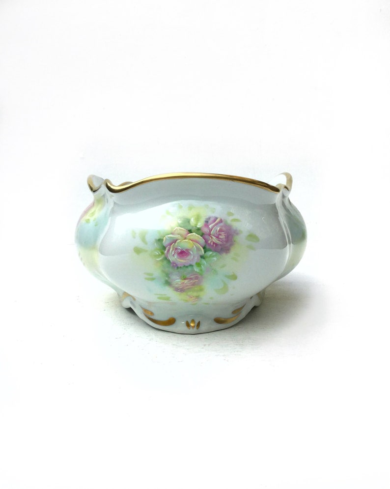 Large vintage Limoges Jardiniere William Guerin Porcelain Hand image 3