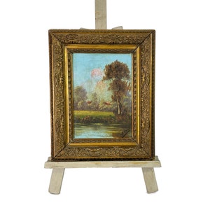 Antique French impressionist oils on panel framed signed Cedonne 1880