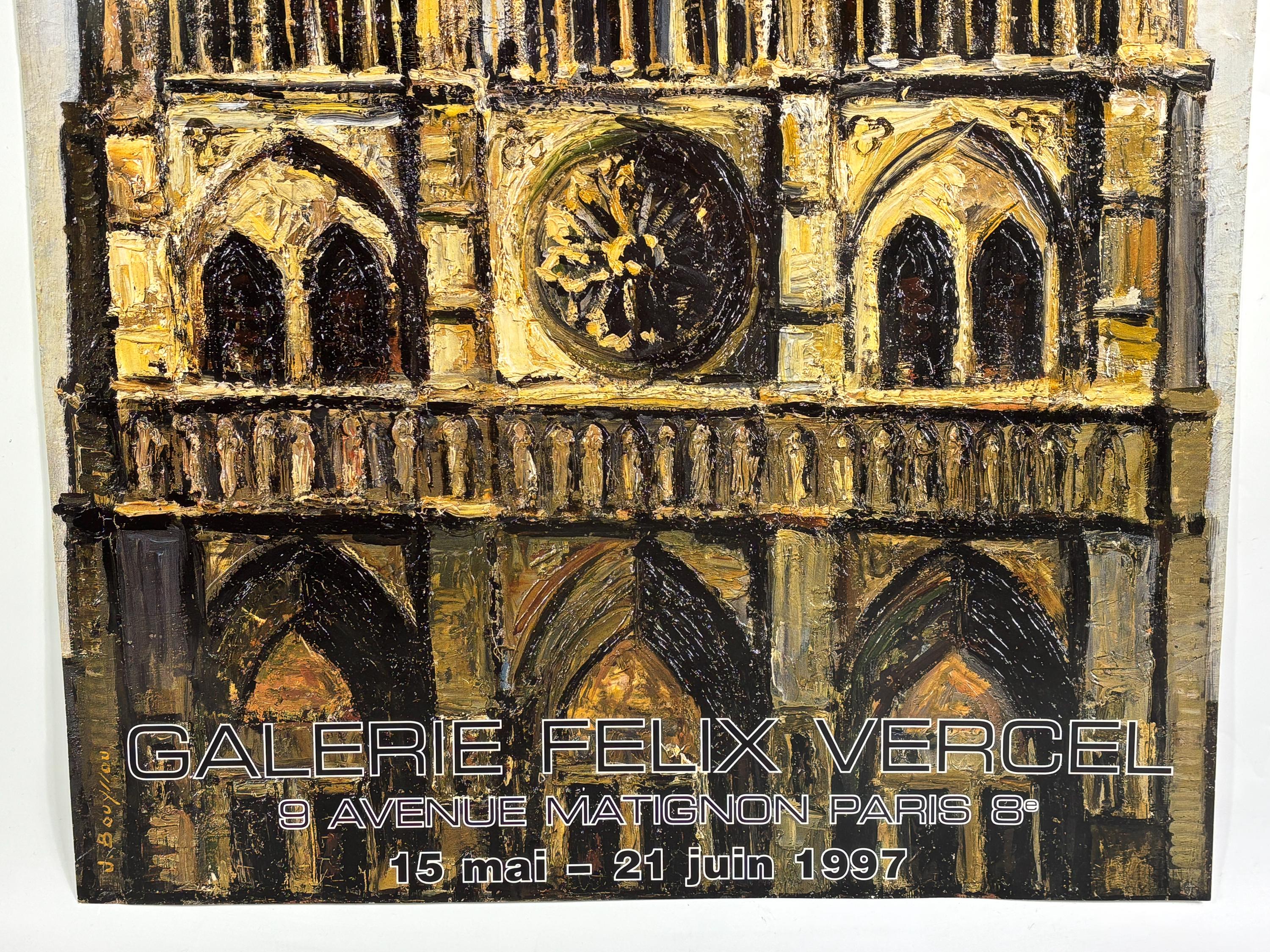 ヴィンテージフランス本物展覧会ポスタージャック・ブイスーパリノート