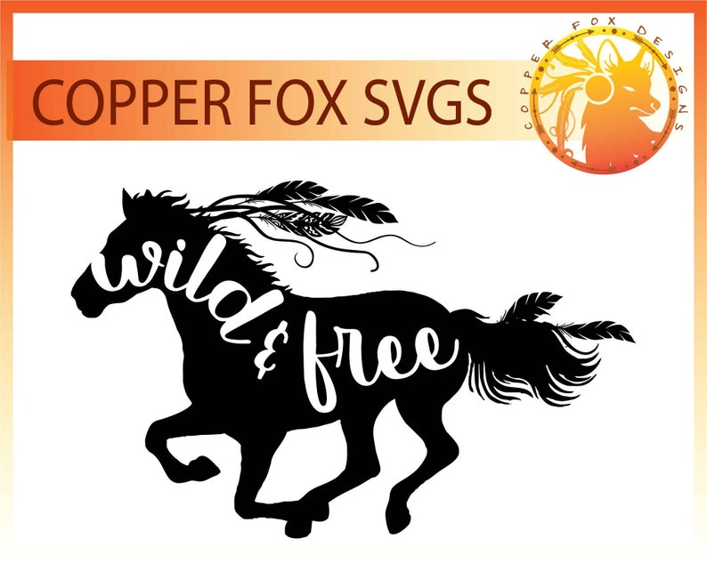 Download Wild and Free Single layer horse SVG cut file Commercial ...