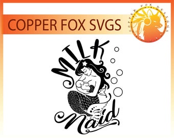 Milk Maid Mermaid Single Layer SVG snijvijl