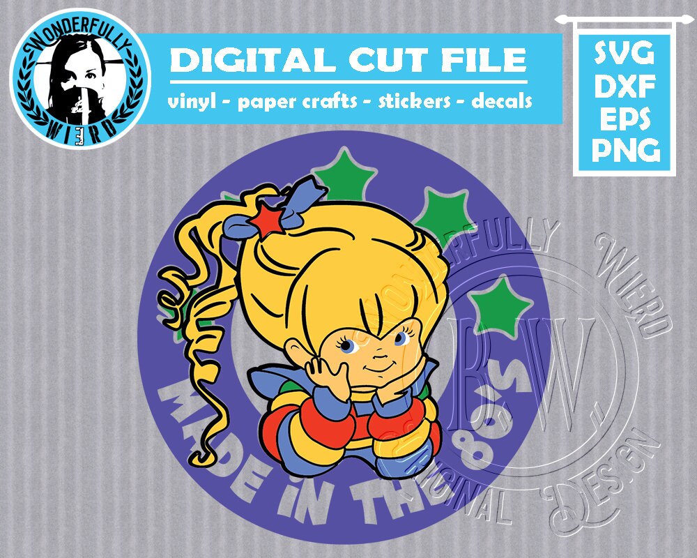 Download Rainbow Brite Made in the 80's cut file | Etsy