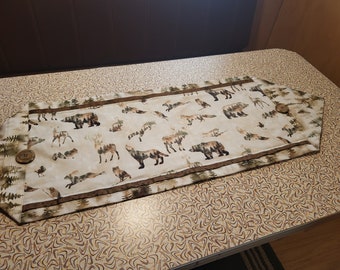 Table Runner with Woodland Animal Print