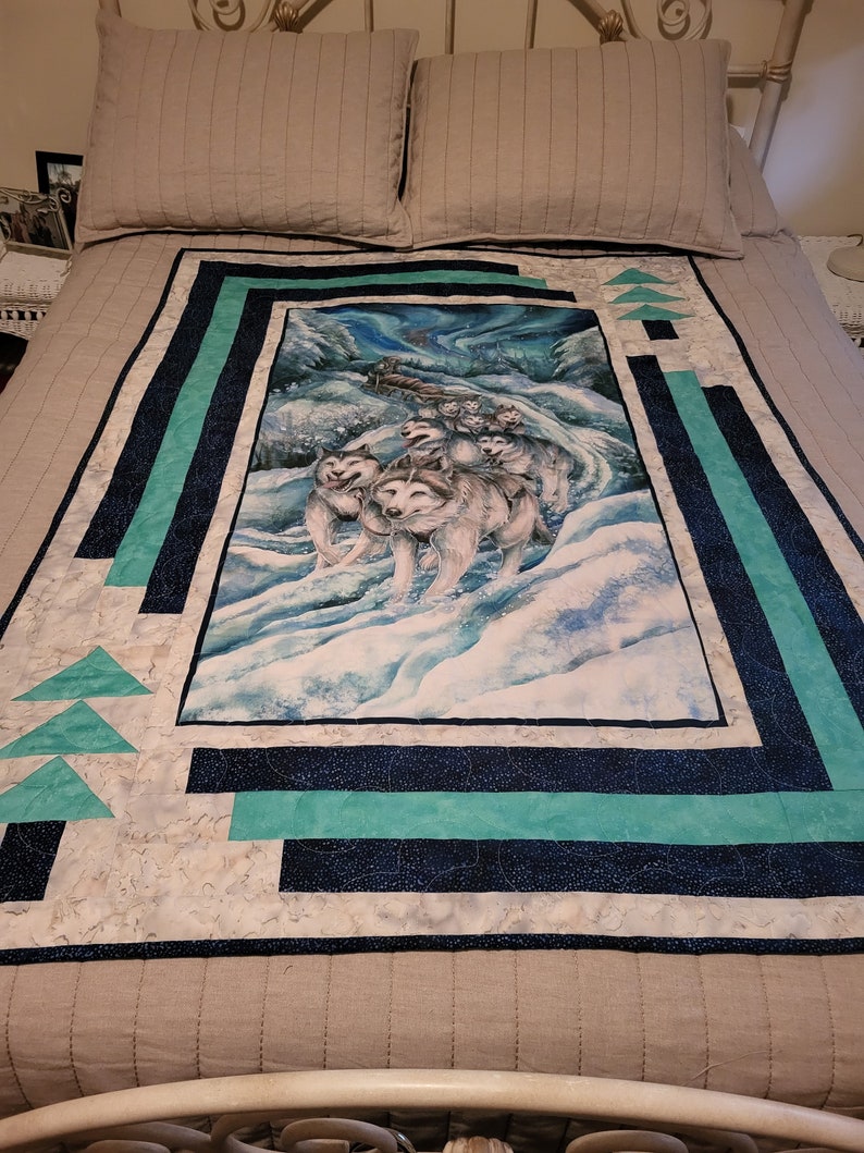 Lap Size Quilt With Alaska Iditarod Themed Print - Etsy