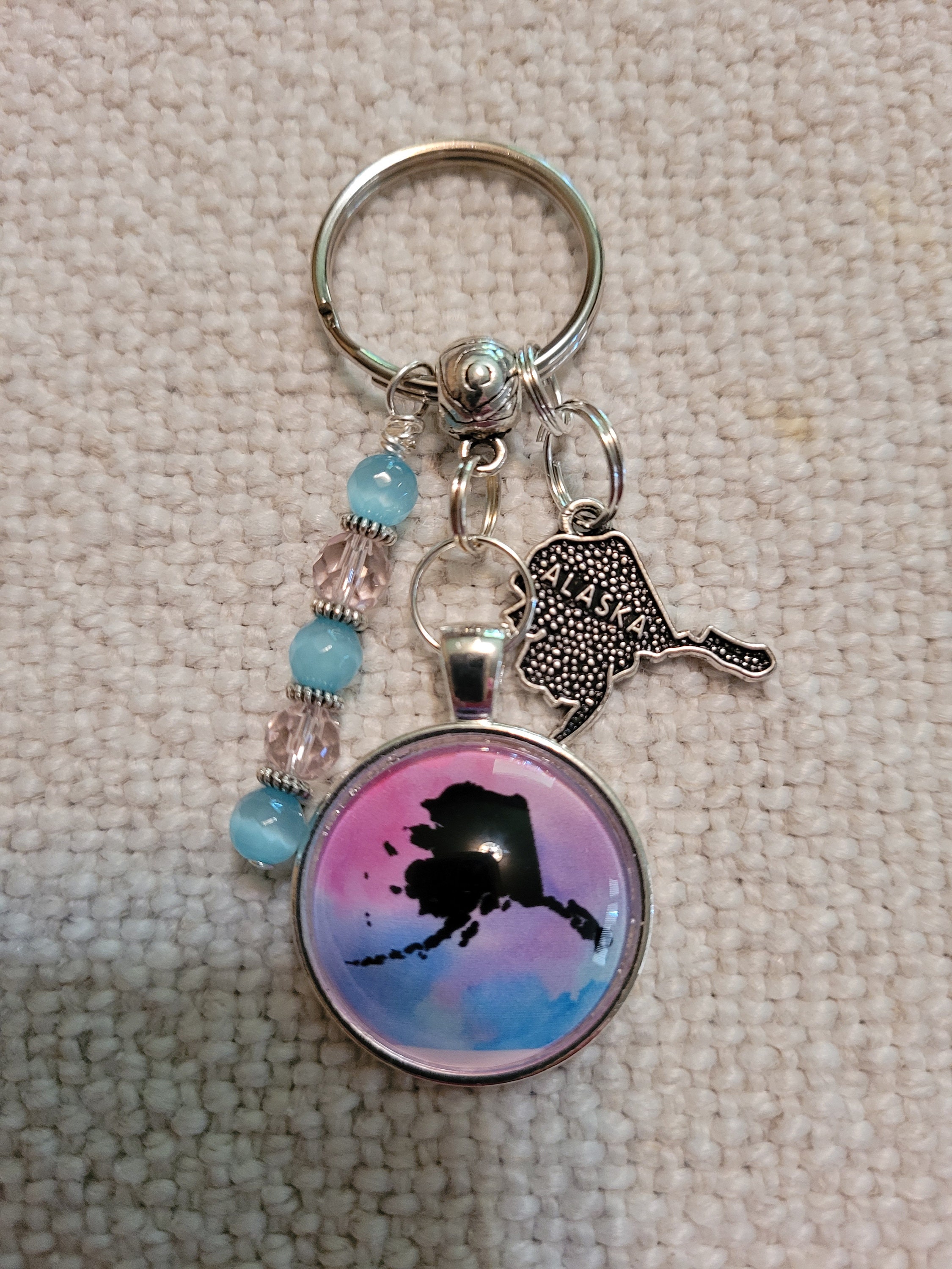 Keychain With Alaska State Outline - Etsy