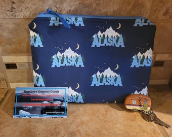 Small Zippered Bag with Alaska Print