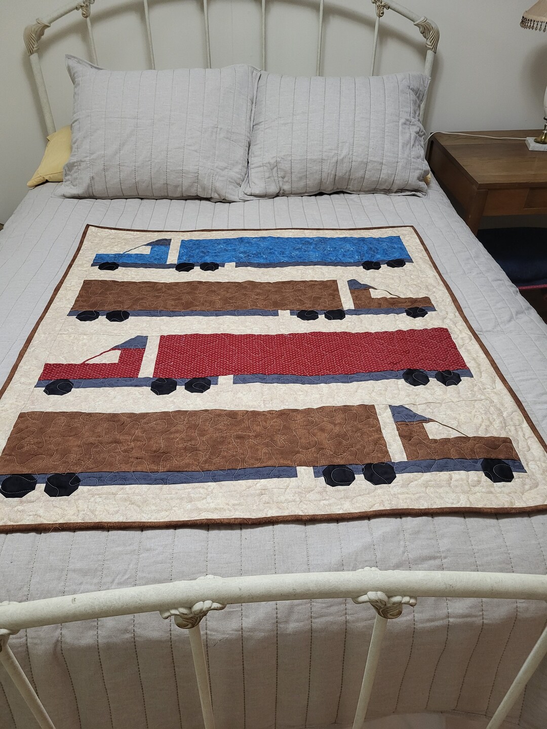 Taxi Pattern Print Bed Set Quilt main image 1