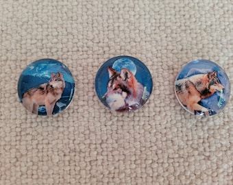 Alaskan Wolf Fridge Magnets
