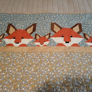 Baby Quilt with Fox Themed Print