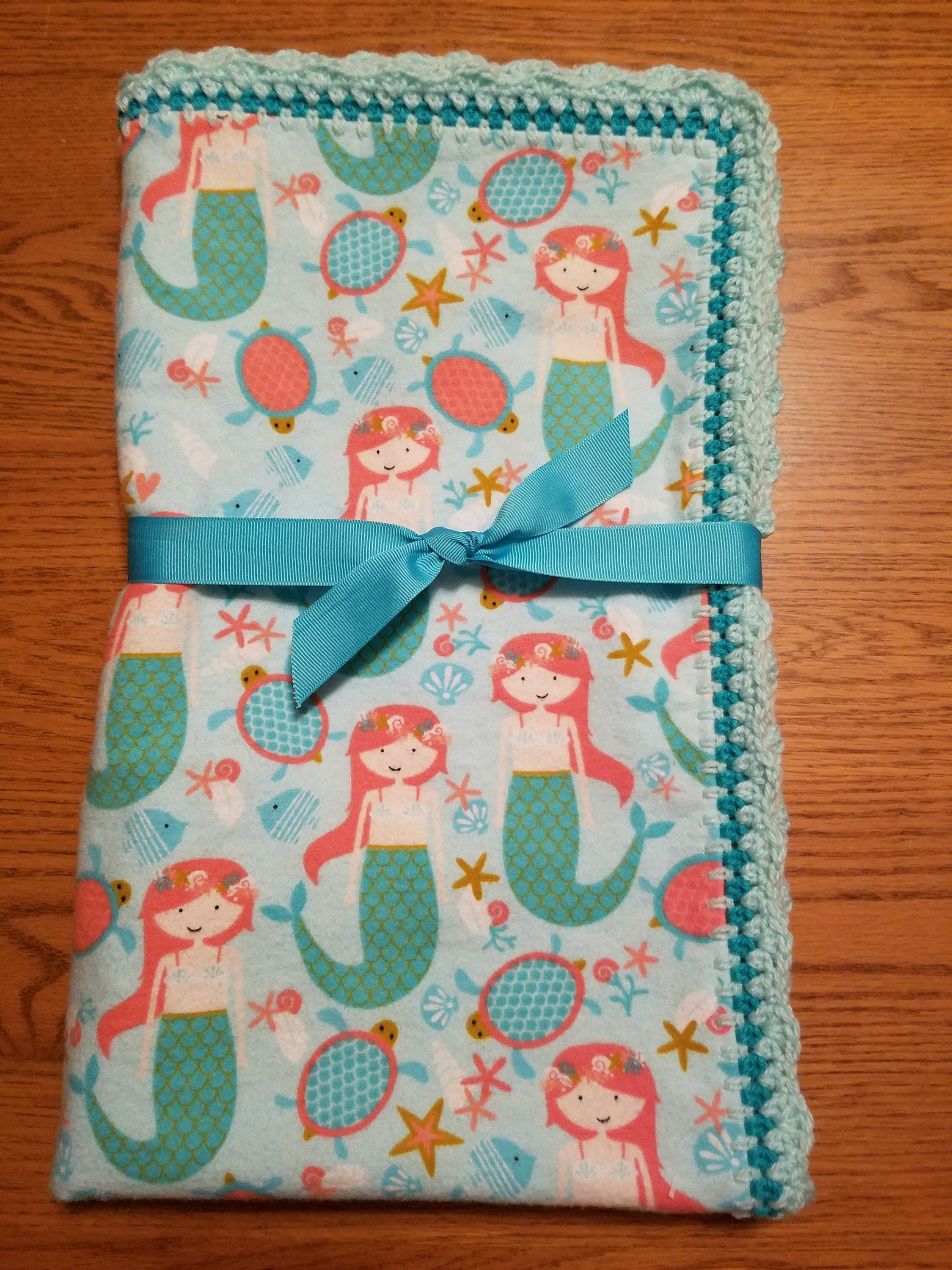 Mermaid Girl Cute Design Print Adult Sleeve Blanket ...