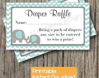 baby shower diaper raffle ticket printable baby shower party etsy