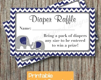 baby shower diaper raffle ticket printable baby shower party etsy