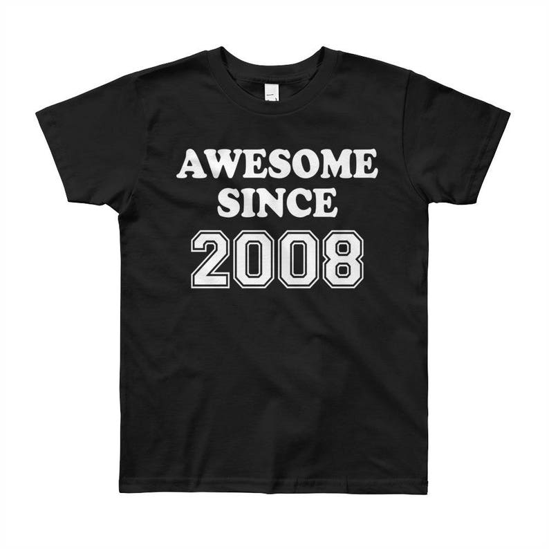 Awesome Since 2008 10th Birthday TShirt Ten Year Old Boy Etsy