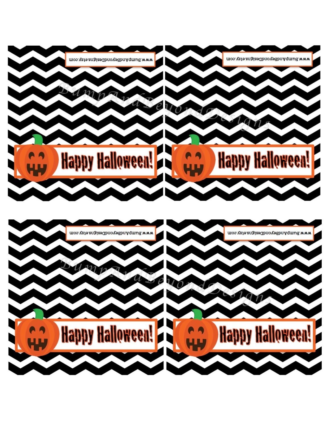 Halloween Treat Bag Toppers Printable Halloween Party Favors | Etsy