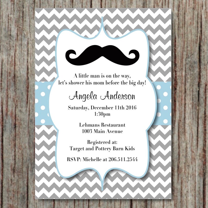 Baby Shower Invite Printable Invites Editable Little Man