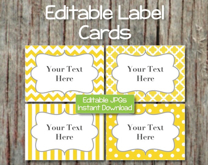 Customizable Card Labels This item is unavailable - Etsy