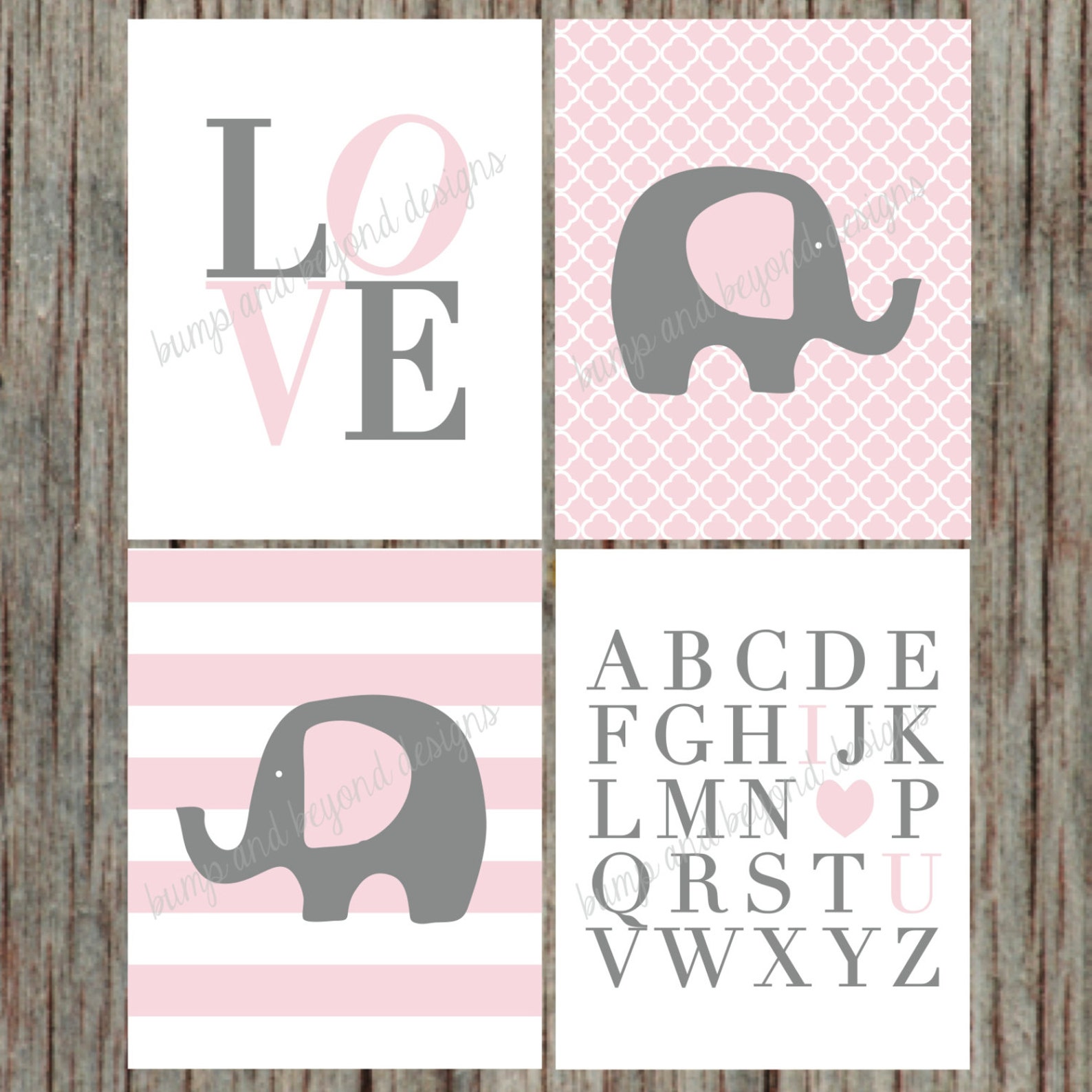 INSTANT DOWNLOAD Girl Nursery Wall Art Set of 4 Printable Etsy