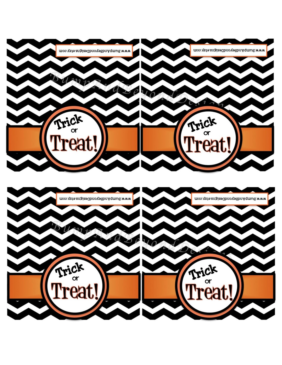 Halloween Treat Bag Toppers Printable Halloween Party Favors | Etsy
