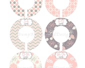 Custom Baby Closet Dividers Girl Pink Grey Floral Nursery Closet Dividers Baby Shower Gift Baby Clothes Organizers Baby 019