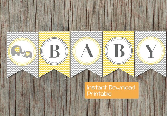 items similar to instant download baby shower banner