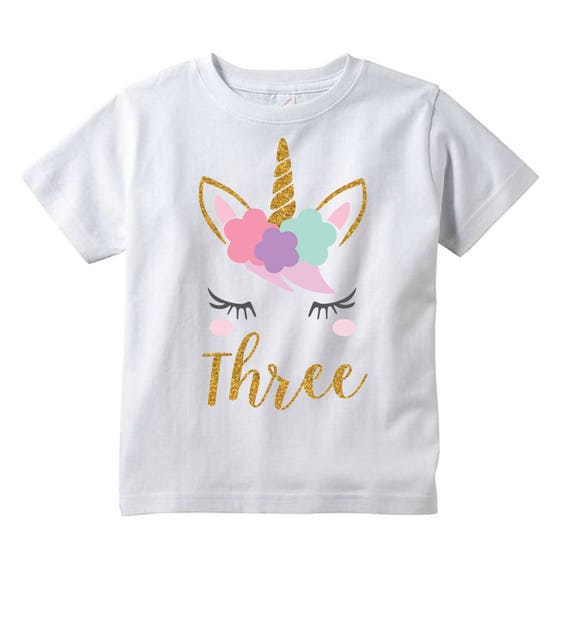 3rd birthday unicorn shirt
