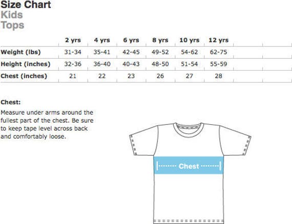 8 Year Old Boy Size Chart