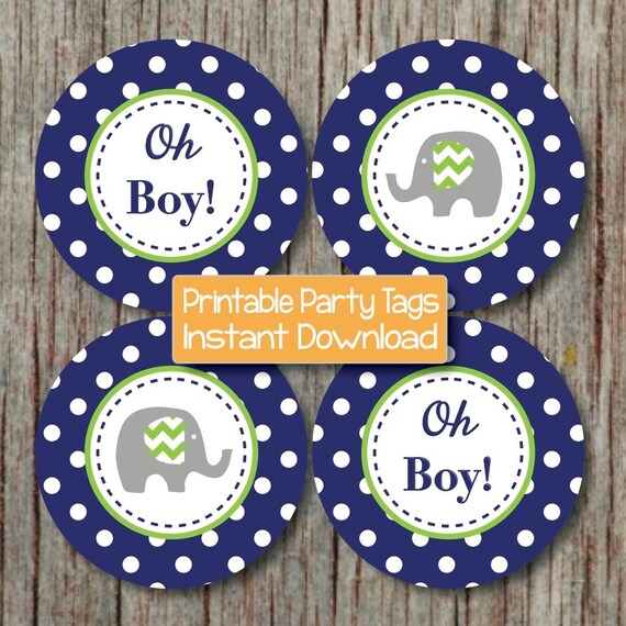 Printable Party Supplies Diy Baby Shower Decorations Elephant Etsy