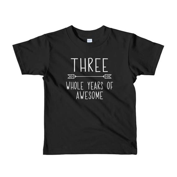 Kids Third Birthday Shirt Cute 3rd Birthday T-shirt Three | Etsy