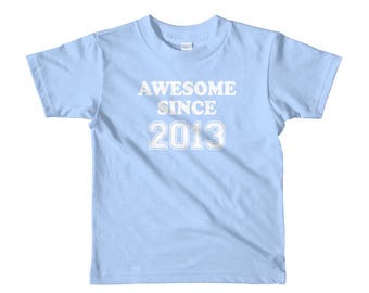 Awesome Since 2013, 5th Birthday T-Shirt Five Year Old Boy Birthday Shirt 6th Birthday Boy T-Shirt