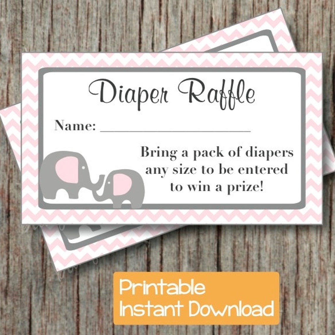 baby shower diaper raffle ticket printable baby shower party etsy