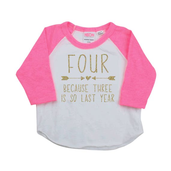 4th birthday girl shirt