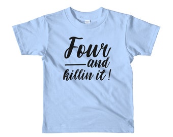 Boy or Girl 4th Birthday Shirt Boy Fourth Birthday Outfit, Four Year Old Birthday Gift